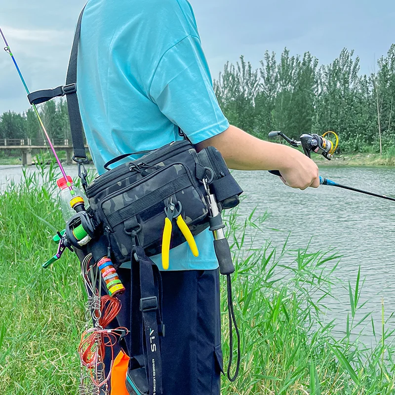 Multifunctional Fishing Tackle Shoulder Bag Storage Bag Portable Fishing Rod Holder - Image 12