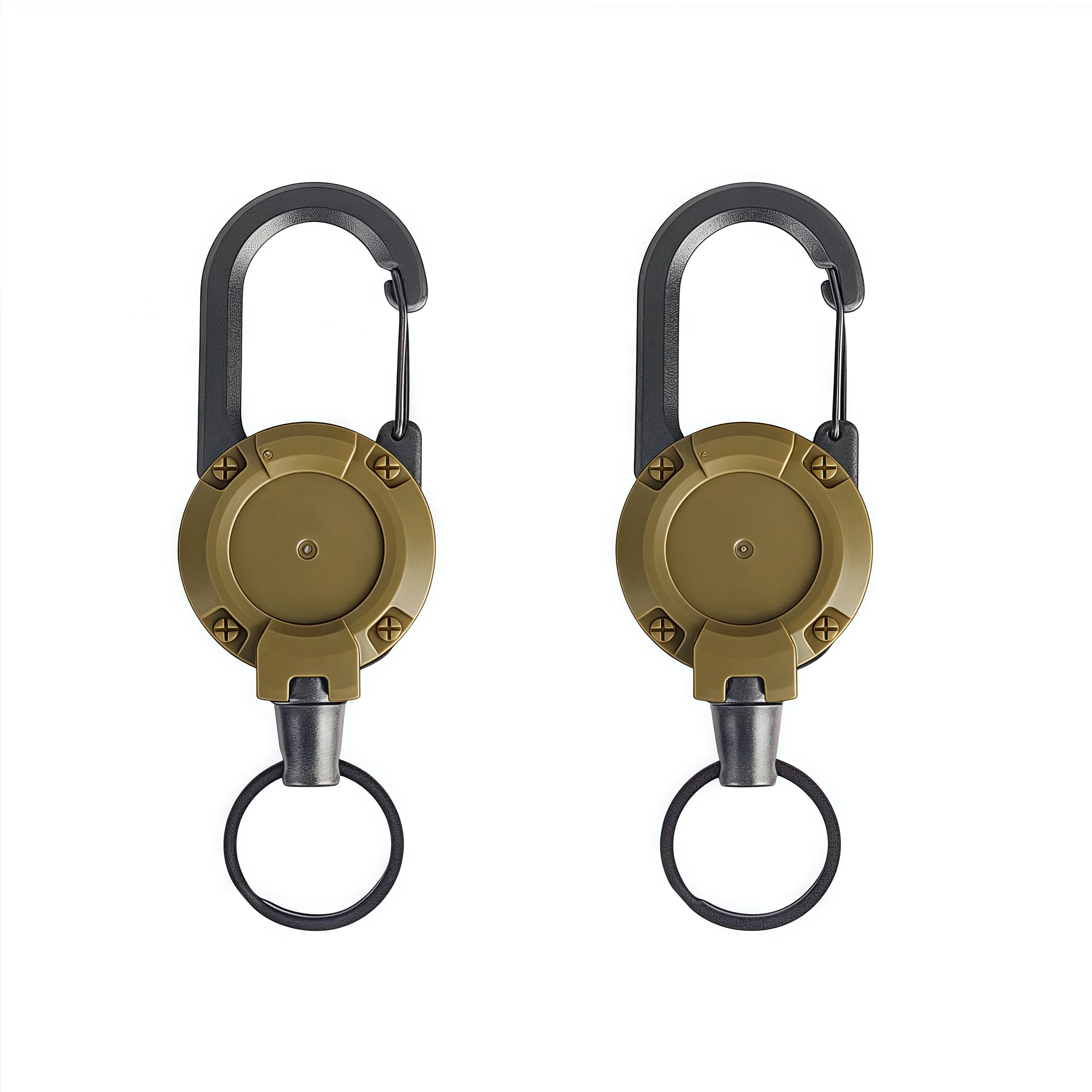 Retractable Heavy Duty Pull Reel Carabiner Strong Steel Wire Rope Buckle Spring Key Ring - Image 14