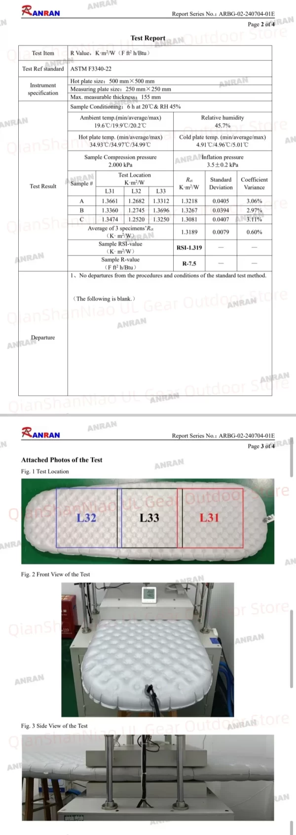 Light Tour R value 7.5 Camping Inflatable Mattress Outdoor Portable Sleeping Pad Ultralight - Image 22