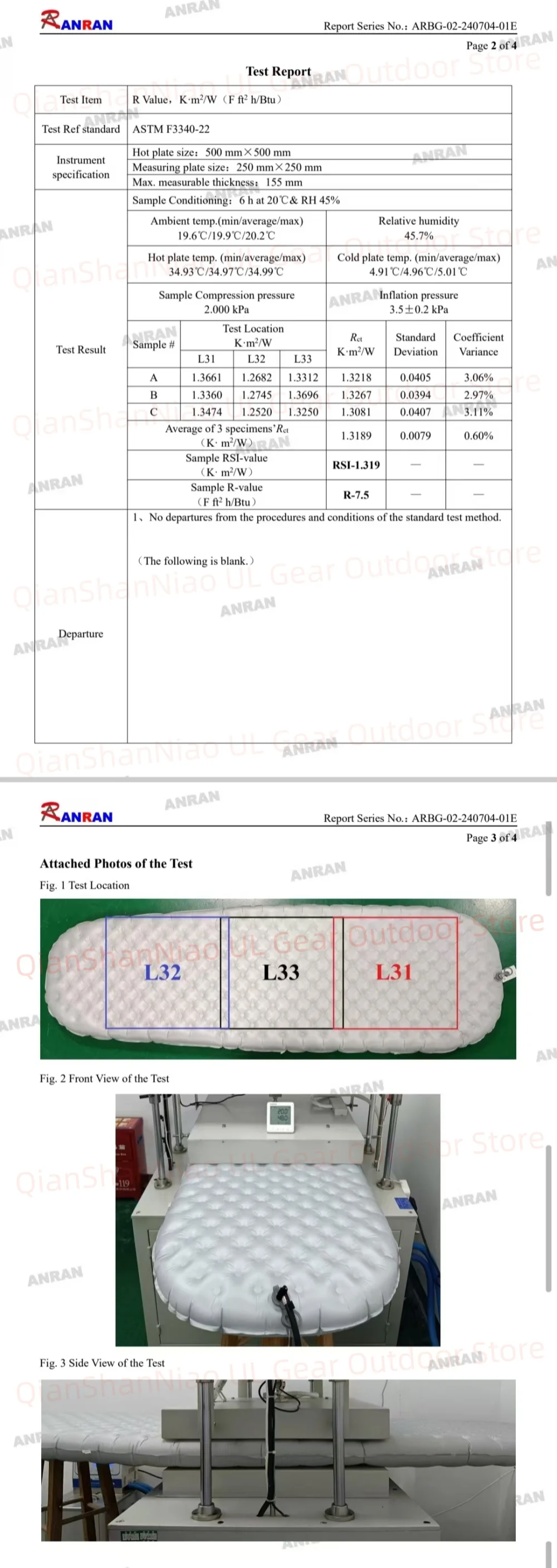 Light Tour R value 7.5 Camping Inflatable Mattress Outdoor Portable Sleeping Pad Ultralight - Image 22