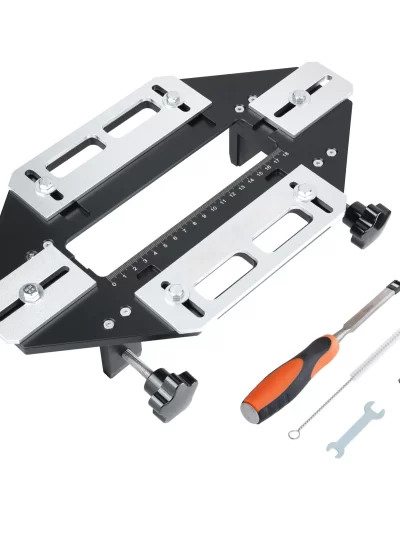 SucceBuy Door Hinge Jig Aluminum Alloy Woodworking Hole Opener Slotting Locator Hinge Template Jig