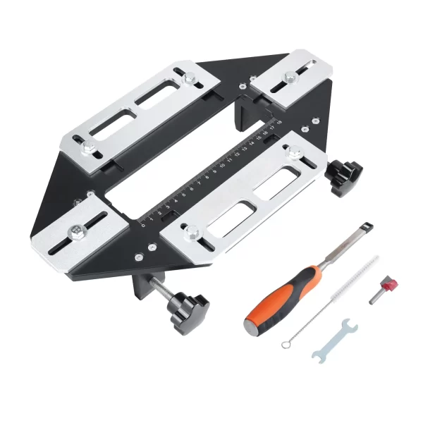SucceBuy Door Hinge Jig Aluminum Alloy Woodworking Hole Opener Slotting Locator Hinge Template Jig