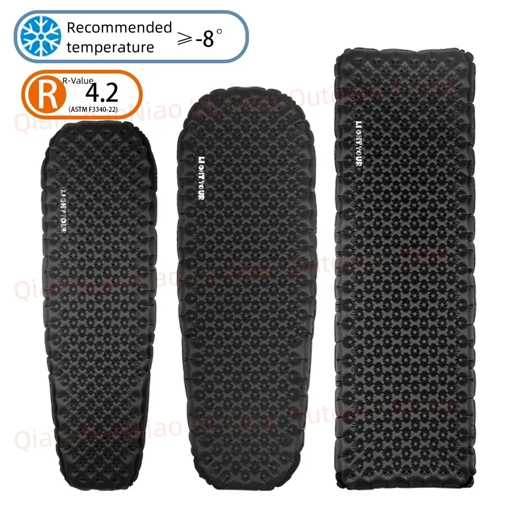 Light Tour R value 7.5 Camping Inflatable Mattress Outdoor Portable Sleeping Pad Ultralight - Image 2