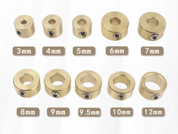 3-12mm Drill Bit Tools Brass Depth Stop Collars Ring Positioner Ring With Hex Wrench - Image 22