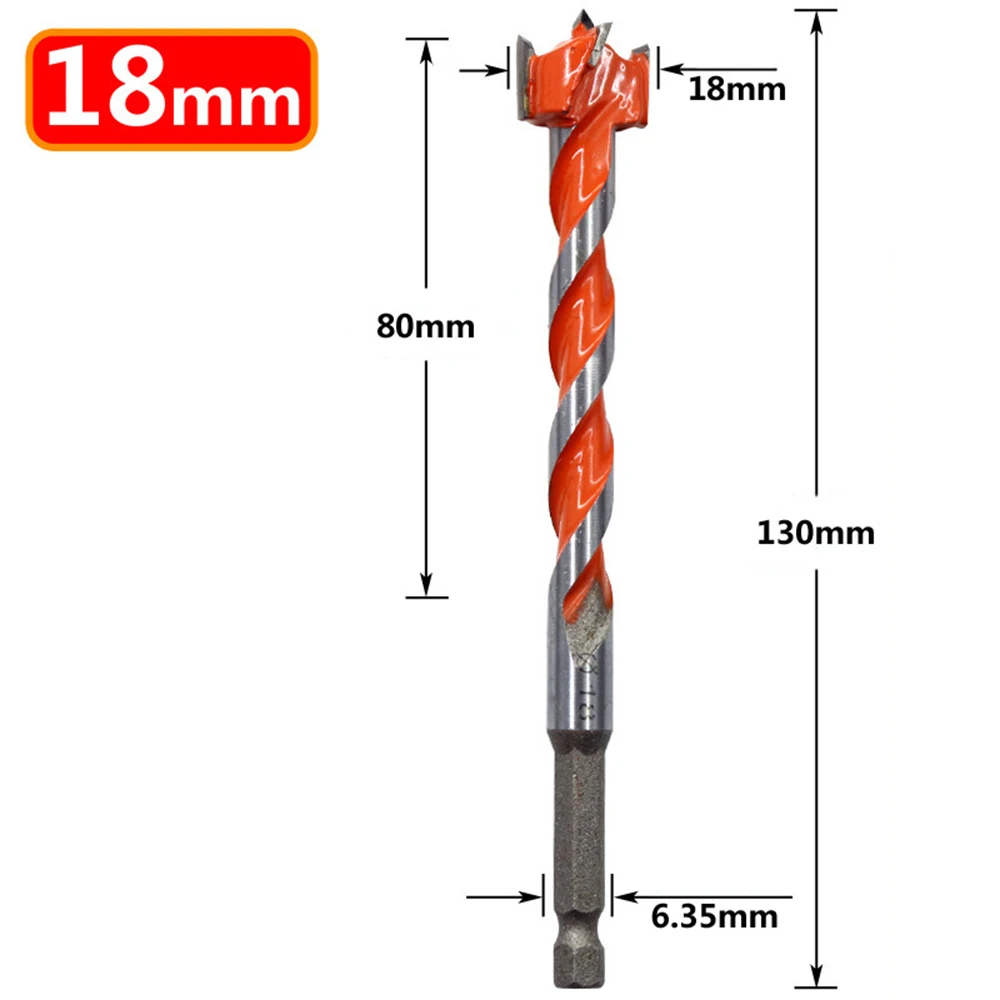 1PC Extended Woodworking Hole Opener Alloy Thread Drill Bit With Hexagonal Handle - Image 9