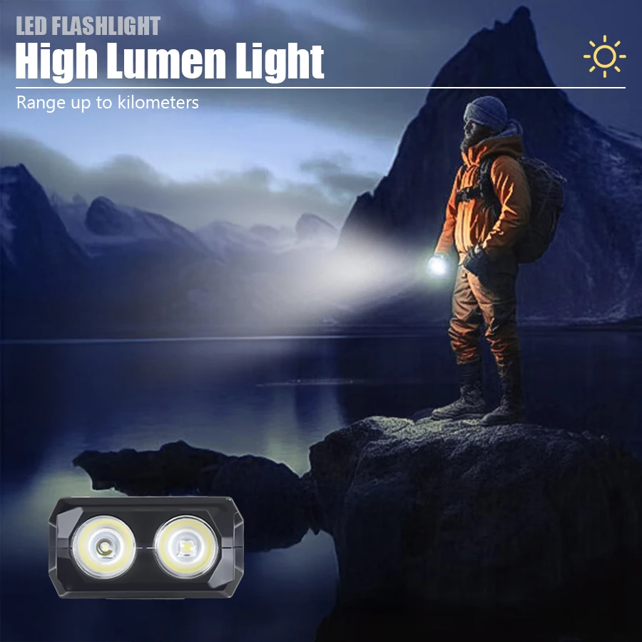 XIWANGFIRE Super Bright Pocket Torch Light LED Multifunctional Linterna Magnetic COB EDC Mini Keychain Flashlight Rechargeable - Image 37