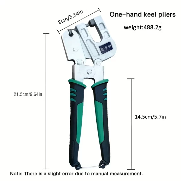 1pc keel pliers light steel keel rivet-free pliers one-handed professional ceiling drilling pliers - Image 5