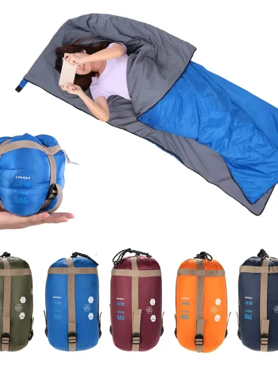 Lixada 190 * 75cm Outdoor Envelope Sleeping Bag Camping Travel Hiking Multifunction Ultra-light Sleeping Bag