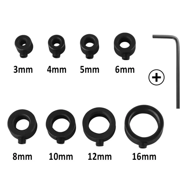 Steel Drill Stop Collar Kit - Metric Adjustable Depth Limiter Rings - Image 14