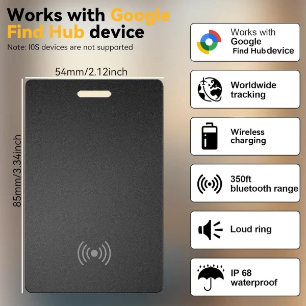 Wallet Tracker Card Wireless Charging Tracking Location Gps Locator Smart Tag For Android - Image 11
