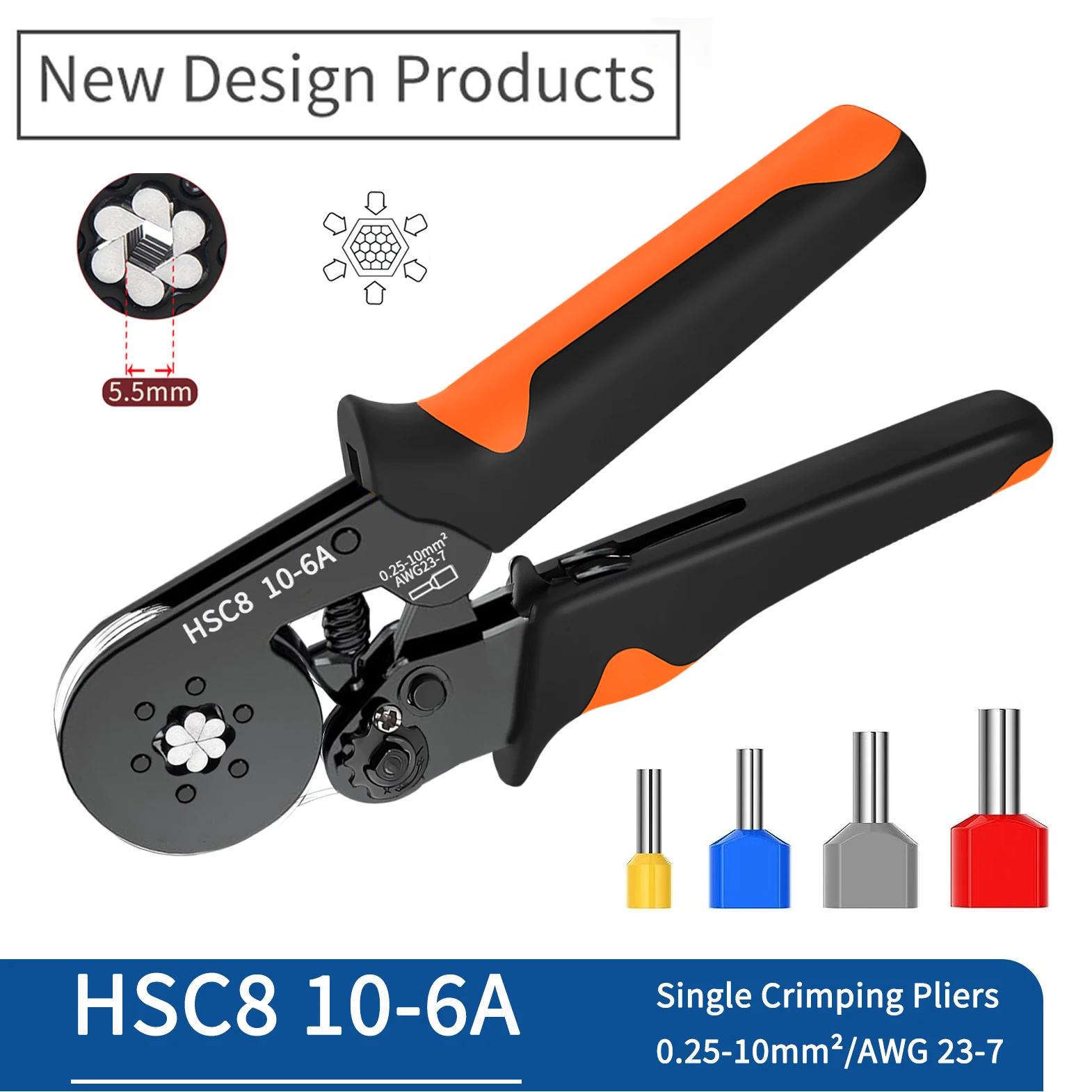 Crimping Pliers Ferrule Sleeves Tubular Terminal Tools HSC8 6-4 10-6 16-6 Wire Crimper Household Electrical Sets Terminal - Image 8