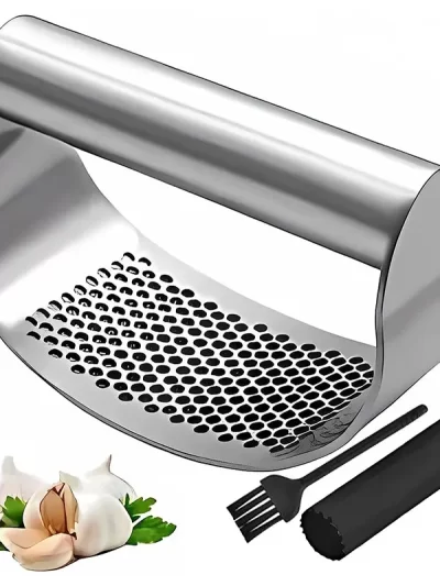 Upgraded Stainless Steel Garlic Press Squeezer Manual Garlic Ginger Rocker Crusher