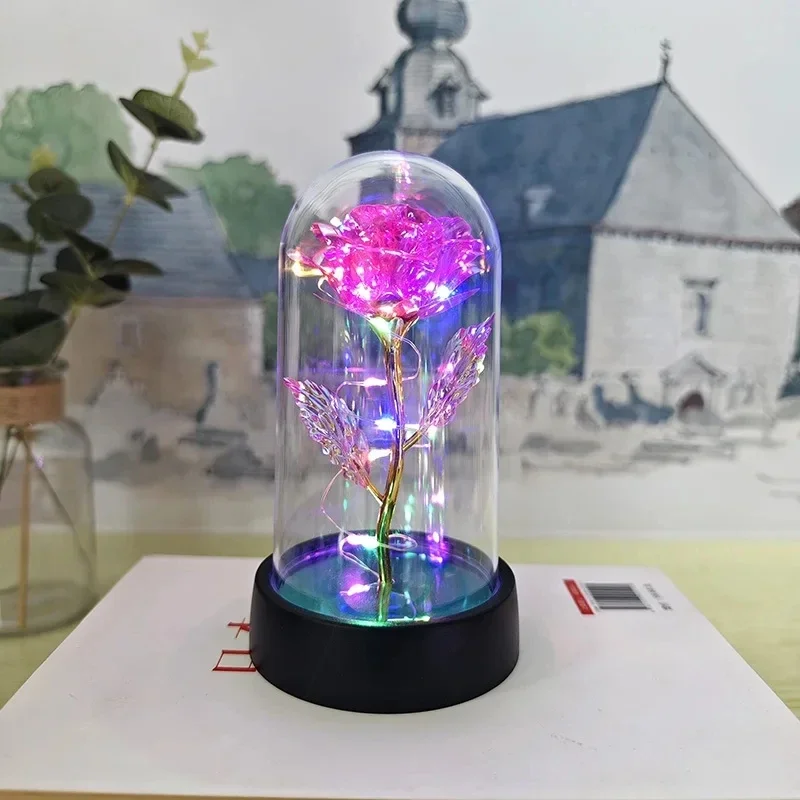 Artificial Rose Flowers Valentines Day Gift for Girlfriend Eternal Rose LED Light - Image 11