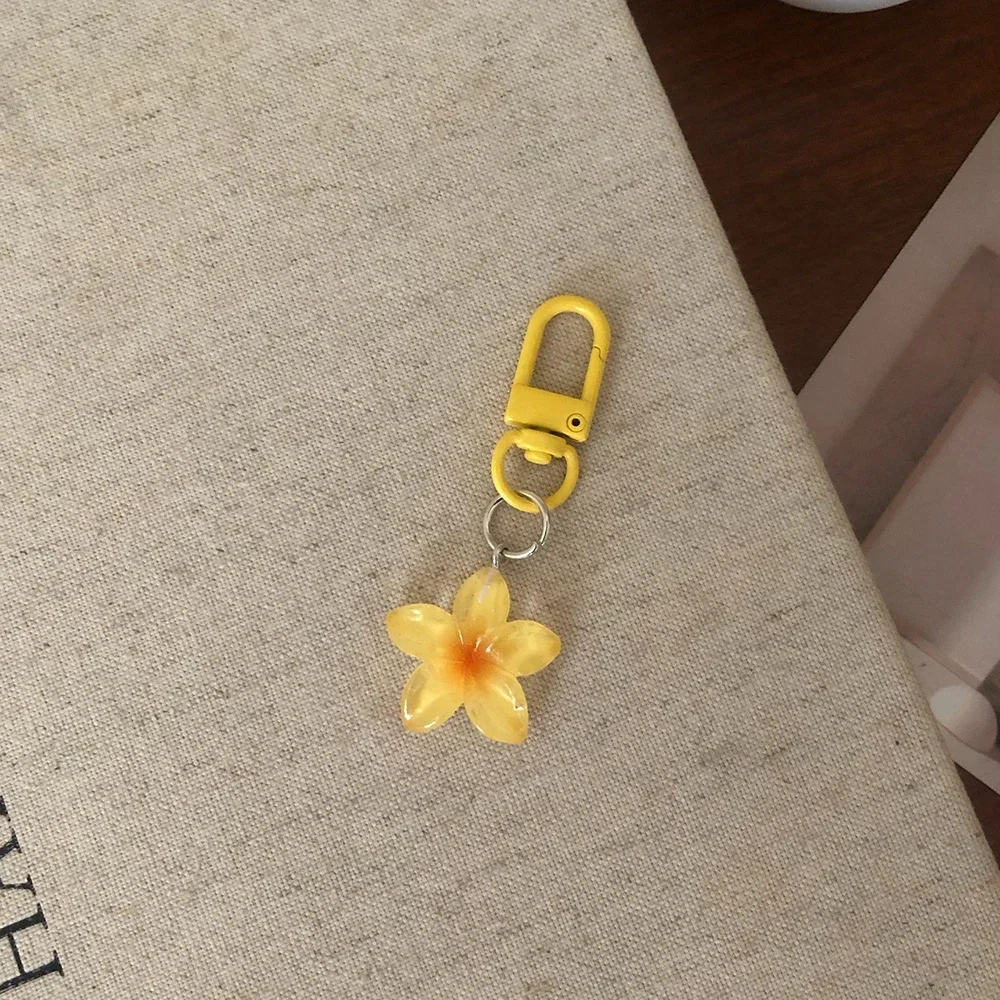 Sweet Colorful Jelly Flower Key Chain Color DIY Flower Cute Keychains Pendant - Image 9