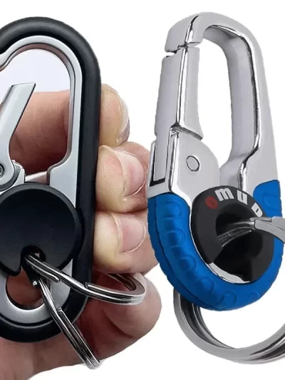Men's Keychain Hook Stainless Steel Buckle Outdoor Carabiner Climbing Tool Double Ring