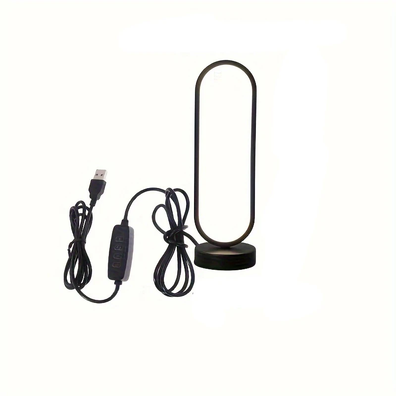 1PC Lamp bedroom Ring Lamp Living Room Three-color Dimming Bedside Lamp LED Night Light - Image 7