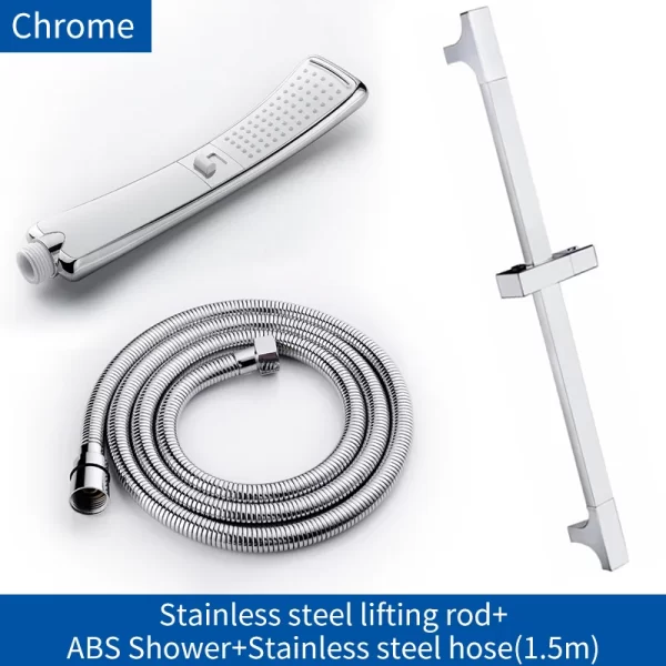 Waterfall 2 Function Hand Held Shower Head High Pressure Rain Shower Sprayer Set Water Saving - Image 19