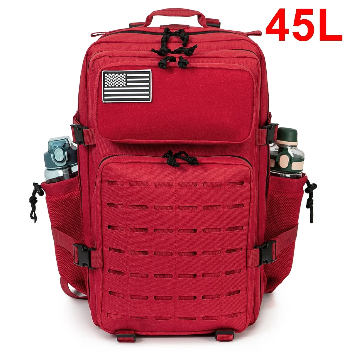 25L/45L Tactical Backpack for Men and Women Outdoor Survival Bug Out Bag Rucksack Hking with Bottle Holder - Image 9