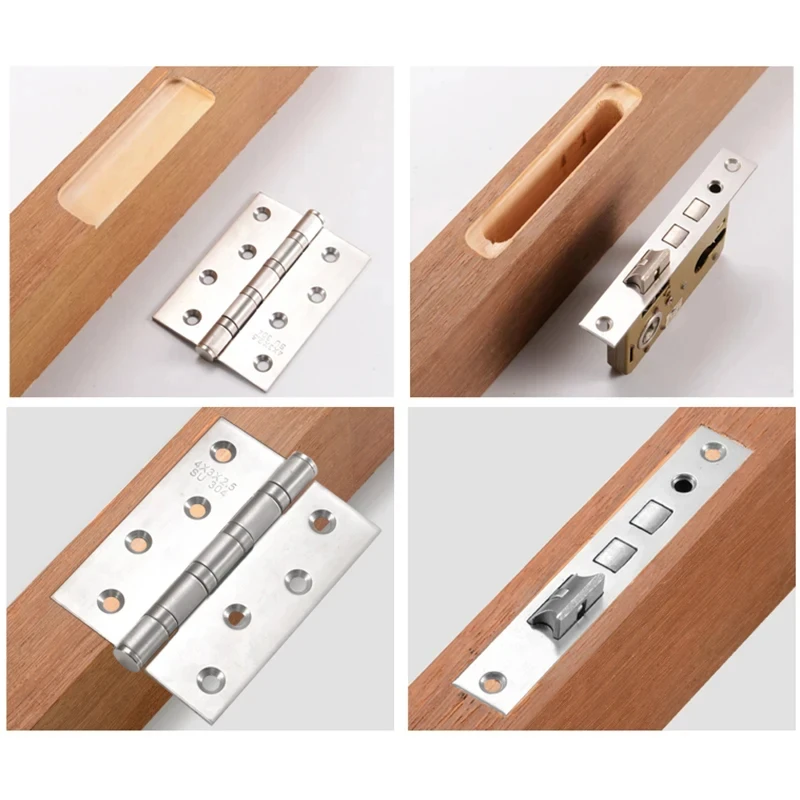 Door Hinge Jig,Woodworking Hole Opener Slotting Locator Aluminum Alloy Door Hinge Installation Kit for Door Lock Installation - Image 15