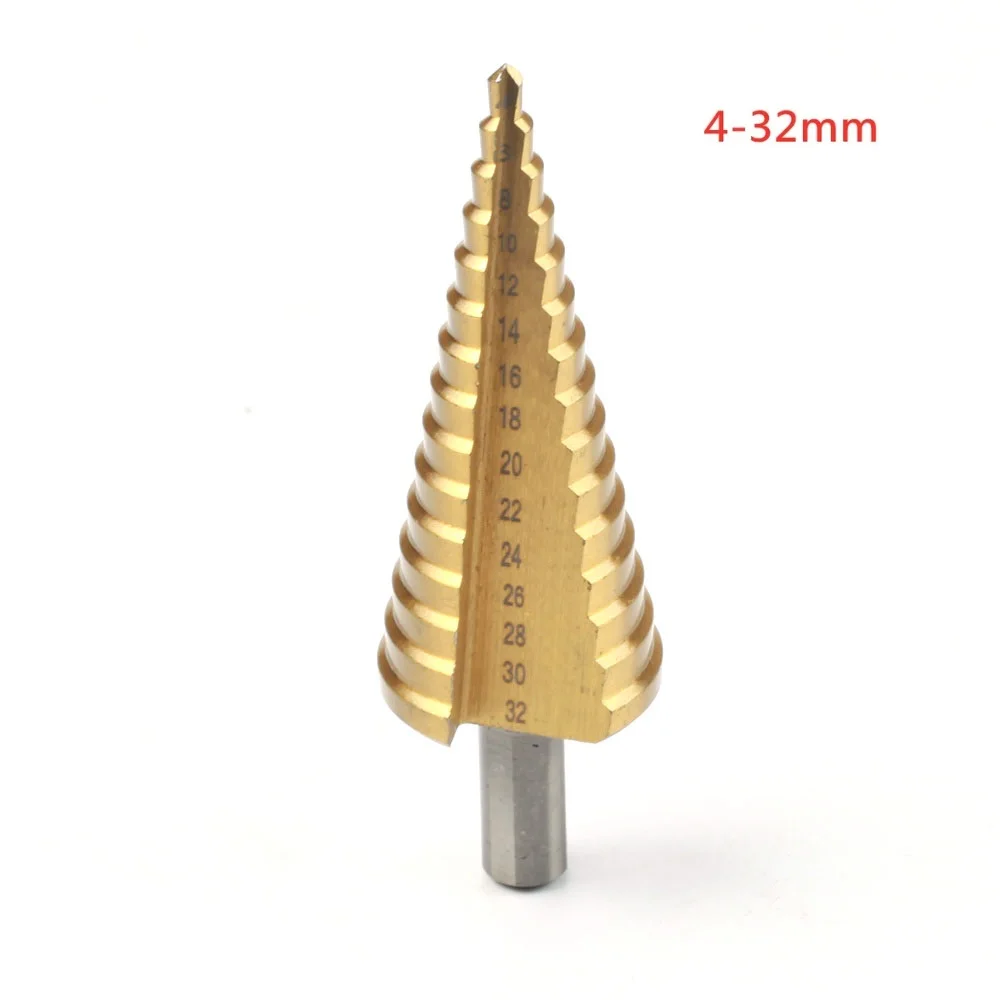 1Pcs 4-32/4-42 mm HSS Titanium Coated Step Drill Bit Drilling Power Tools Metal - Image 7