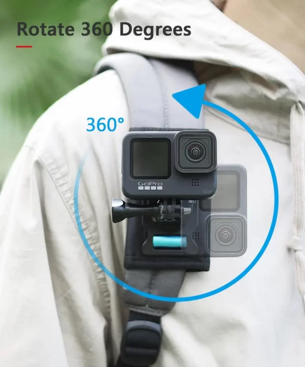 Vamson for Insta360 X3 Accessories 360 Degree Rotary Backpack Clip Clamp Mount for Insta360 One X2 Dji Action 3 2 Go Pro Camera - Image 12