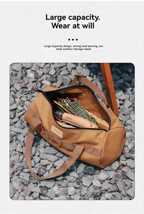 Outdoor Picnic Carrying Case Camping Bag Cutlery Pouch Larg Capacity Tableware Handbag - Image 12