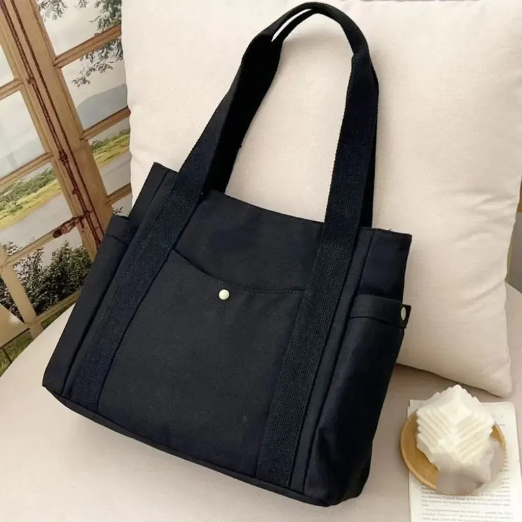 Large Capacity Tote Canvas Shoulder Bag - Image 9