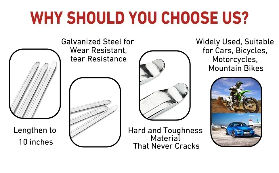 Car Tire Wrench Removal Tool Steel Spoon Tire Iron Rim Opener - Image 16