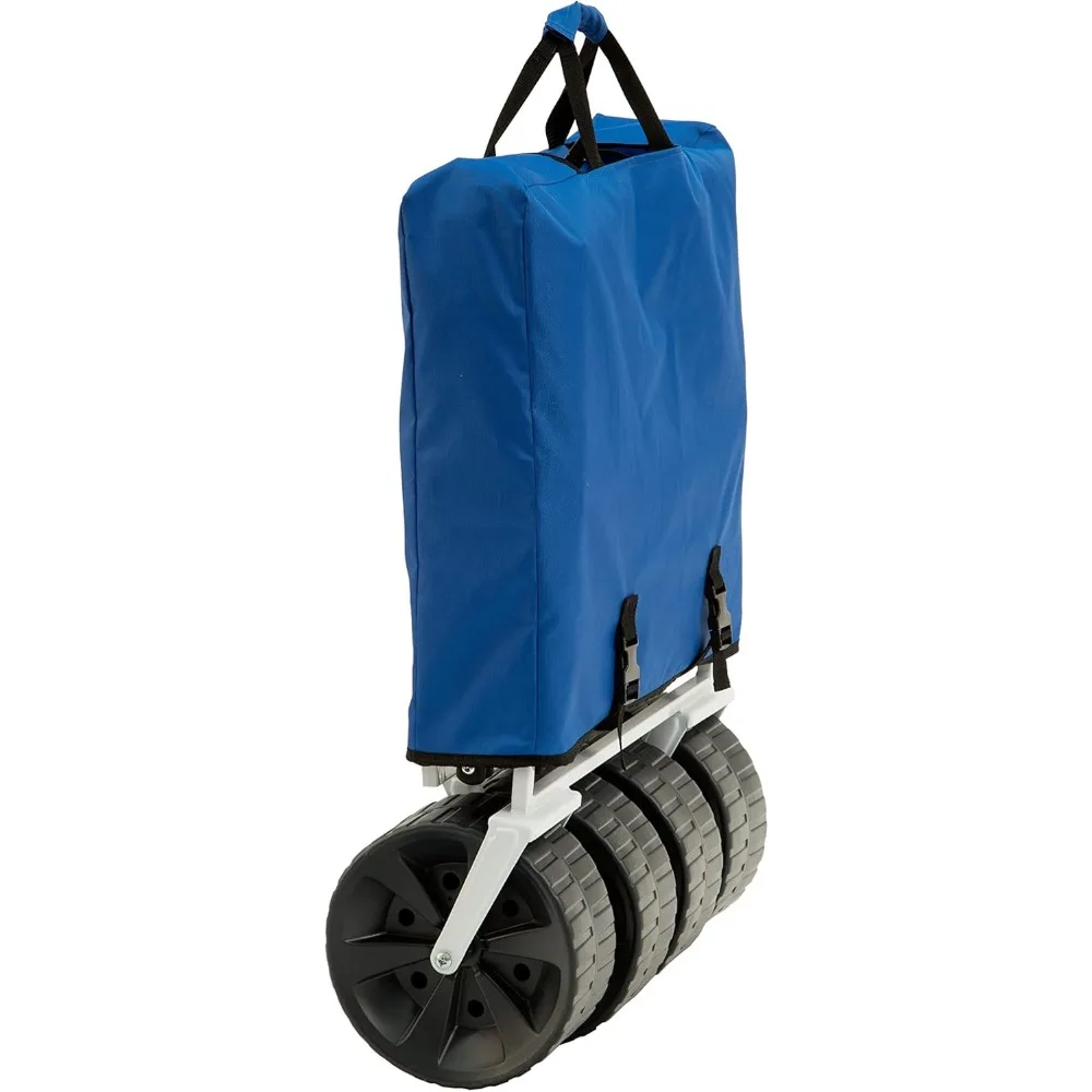 All Terrain Beach Wagon with Side Table|Heavy Duty Collapsible Folding Cart with Large Wheels - Image 5