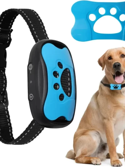 Pet Dog Anti Barking Device USB Rechargeable Dogs Training Collar Ultrasonic Stop Barking Vibration Anti Bark Collar
