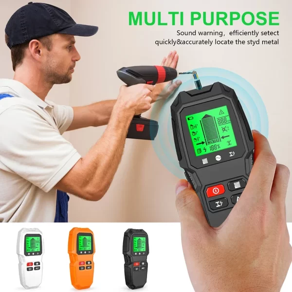 7 in 1 Smart Stud Finder Wall Scanner with LCD Display Studs Detector High Accuracy for Wood Magnetic Metal AC Wire Finding - Image 4