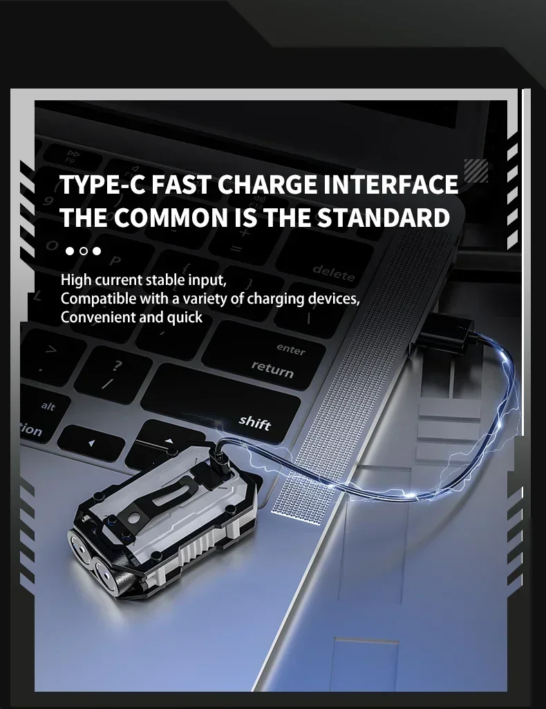 XIWANGFIRE Super Bright Pocket Torch Light LED Multifunctional Linterna Magnetic COB EDC Mini Keychain Flashlight Rechargeable - Image 27