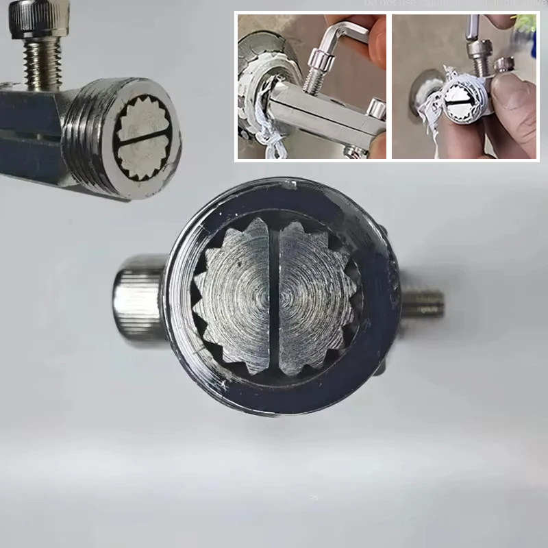 Broken wire extractor Threading Tools Tap Screw Remover Water-tap Angle Valve Repair for 4/6 Points Bolt Extractor Plumbing tool - Image 10