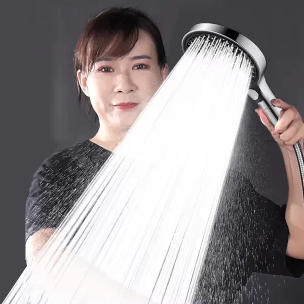 15CM Big Panel High Pressure Shower Head With Filter 3 Modes Large Flow Spray Nozzle Rainfall Shower - Image 2