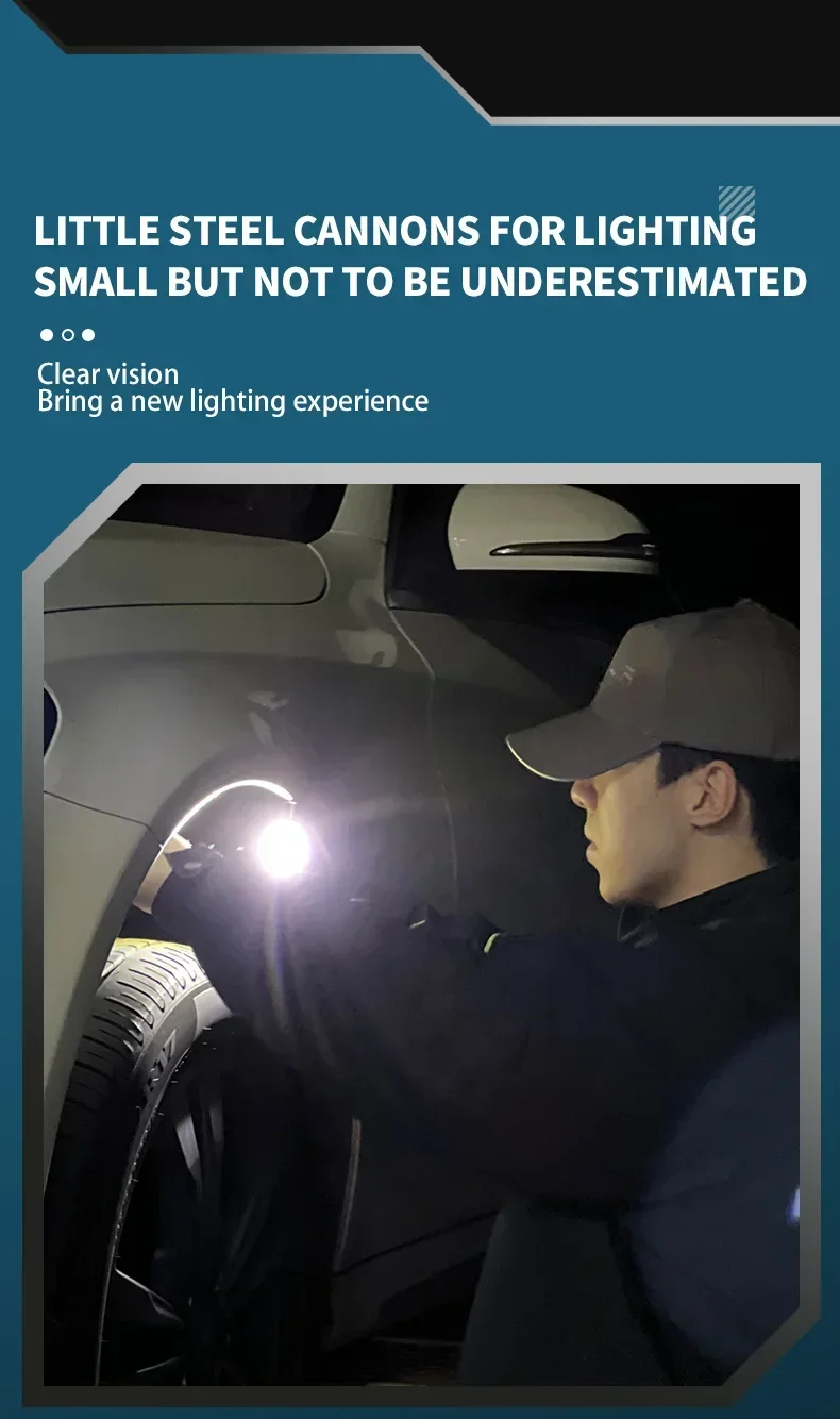 XIWANGFIRE Super Bright Pocket Torch Light LED Multifunctional Linterna Magnetic COB EDC Mini Keychain Flashlight Rechargeable - Image 16