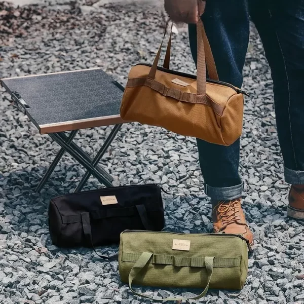 Outdoor Picnic Carrying Case Camping Bag Cutlery Pouch Larg Capacity Tableware Handbag - Image 2