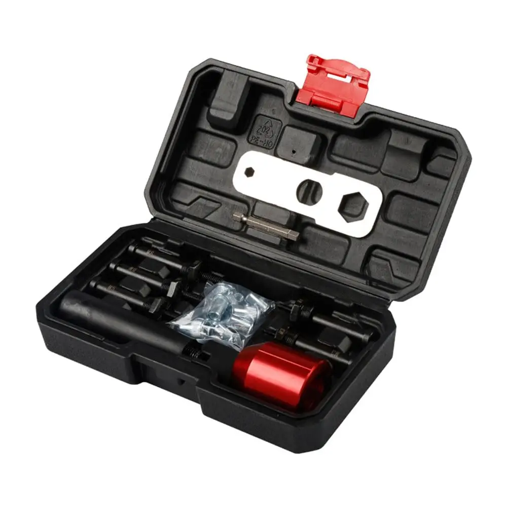 26Pcs Rivet Nut Drill Adaptor M3 M4 M5 M6 M8 Metric Mandrel Rivet Nut Thread Insert Aluminum Drill Attachment Tool Set - Image 7