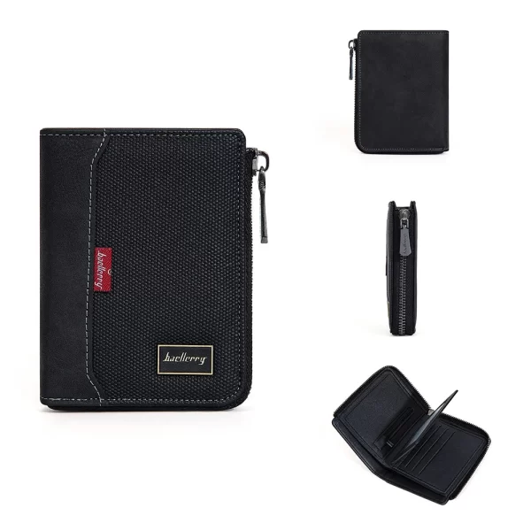 Baellerry RFID Simple Short Men Zipper Wallets Luxury Brand Card Holder Photo Holder Coin Pocket - Image 7