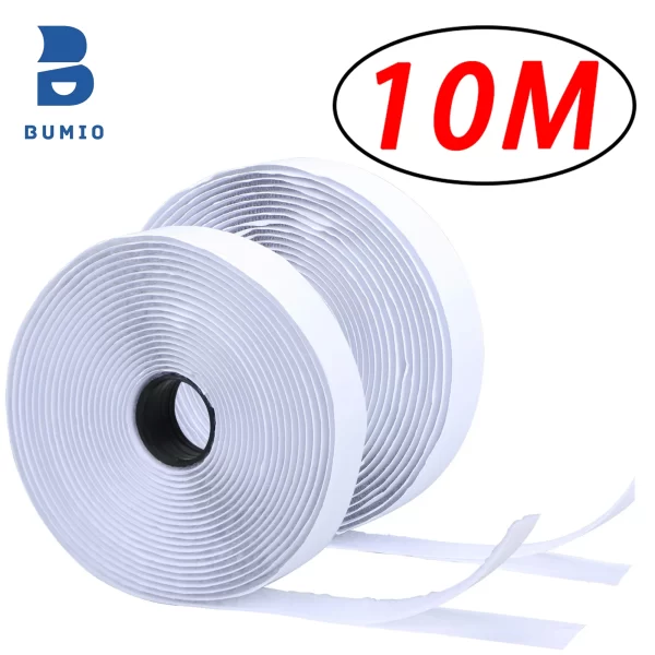 1-10M Velcros Self Adhesive Hook and Loop Tape Fastener House Diy Magic Tap Auto Double Sided Roll Strong Glue Home Strap Strips - Image 7