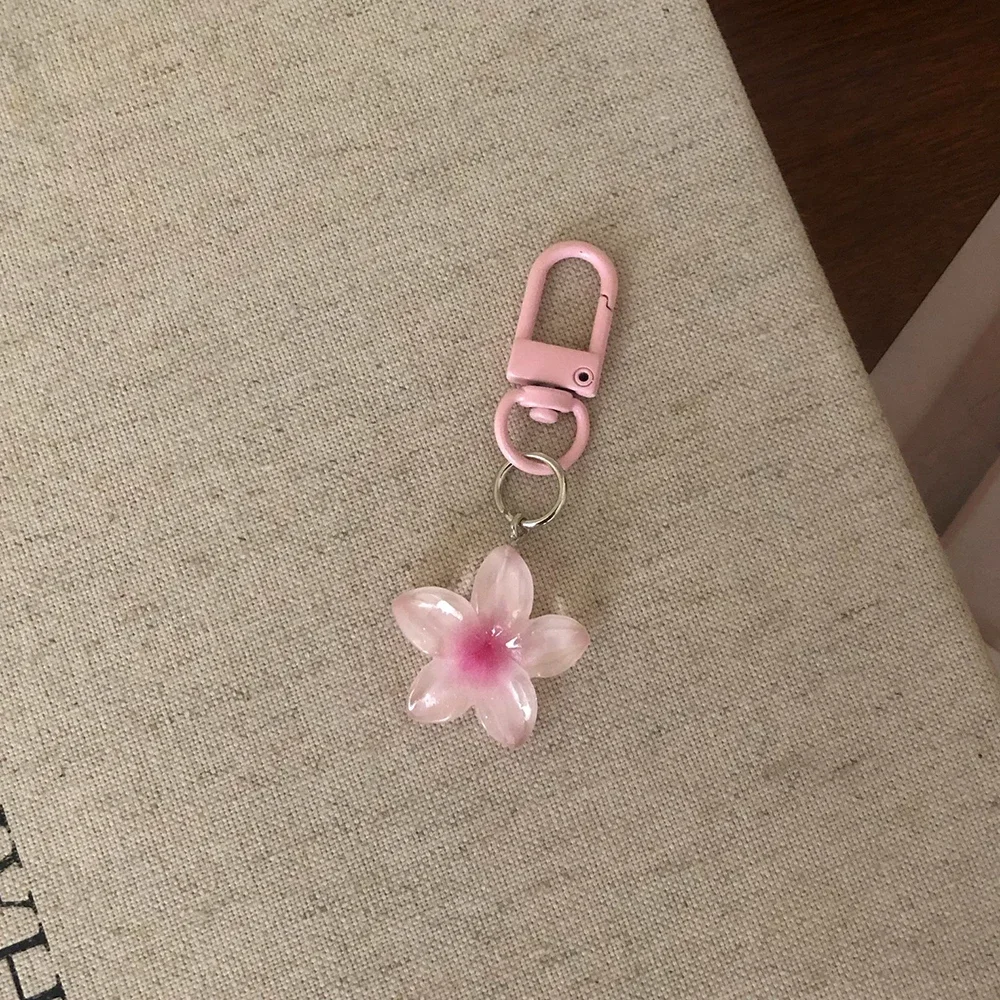 Sweet Colorful Jelly Flower Key Chain Color DIY Flower Cute Keychains Pendant - Image 11