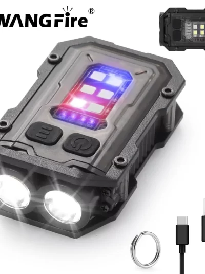 XIWANGFIRE Super Bright Pocket Torch Light LED Multifunctional Linterna Magnetic COB EDC Mini Keychain Flashlight Rechargeable