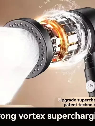New High Pressure Water Saving Filter Shower Head 5 Modes Handheld Shower Head