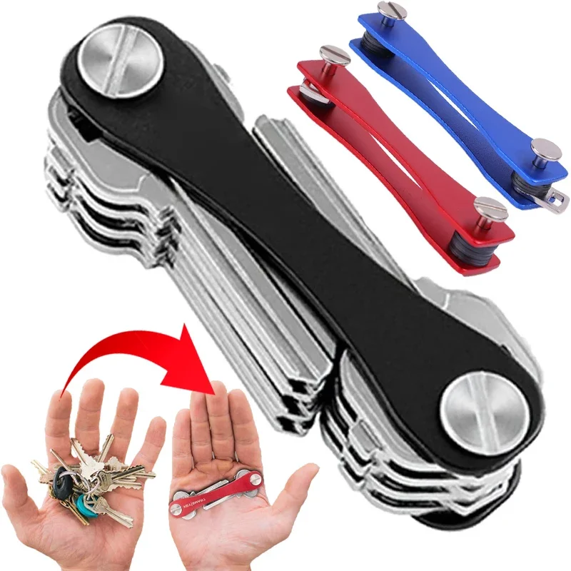 Smart key chain Mini Key Organizer Compact Key Wallet Aluminum