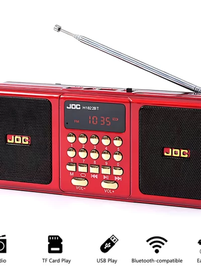 Portable Stereo FM Radio Wireless Speaker Rechargeable Battery Support TF Card USB Bluetooth-compatible Speaker With FM Receiver