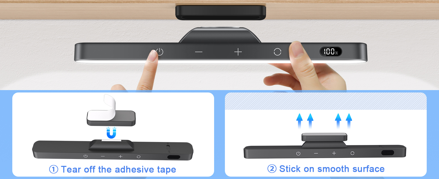 WILLED Touch Table Lamp Magnetic Desk Lamp Bulit-in 2500mAh Battery Rechargeable - Image 20