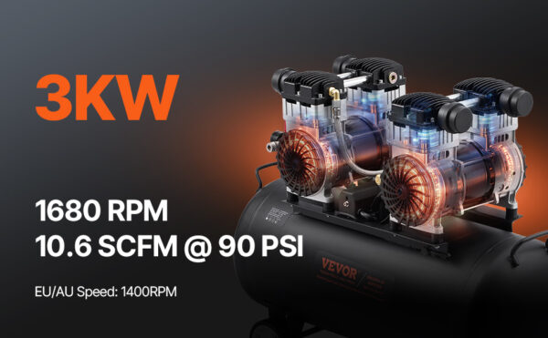 SucceBuy Air Compressor 750W/1450W/3000W Oil Free Air Compressor Quiet - Image 15