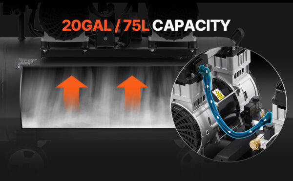 SucceBuy Air Compressor 750W/1450W/3000W Oil Free Air Compressor Quiet - Image 16