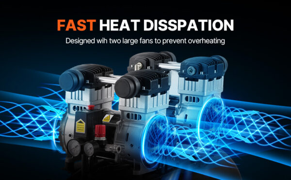 SucceBuy Air Compressor 750W/1450W/3000W Oil Free Air Compressor Quiet - Image 18