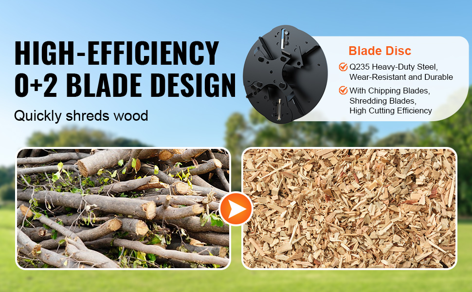 SucceBuy Wood Chipper Shredder Mulcher Heavy Duty Gas Powered 4.1/8.6KW Woodchipper Fast Wood Chipping - Image 12