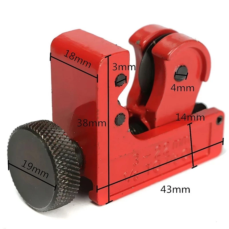 1PC 3-22/3-16mm Mini Alloy Steel Pipe Tubing Cutter Cutting 1/8-inch to 7/8-Inch for Pipe Copper PVC Thin Stainless Steel Tube - Image 3